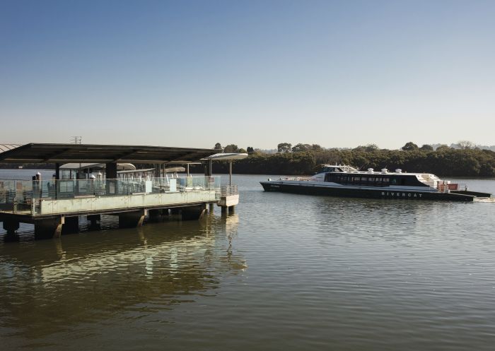 Sydney Olympic Park Ferry Wharf located on Parramatta River
